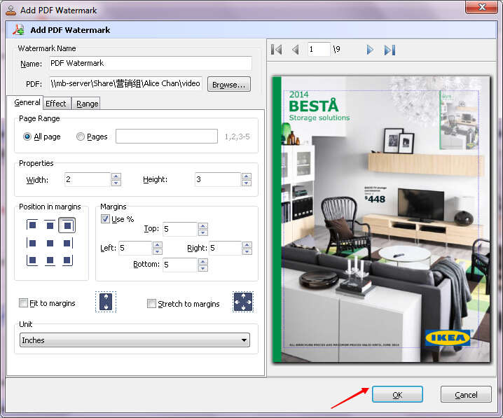 Скриншот A-PDF Watermark: PDF watermark5